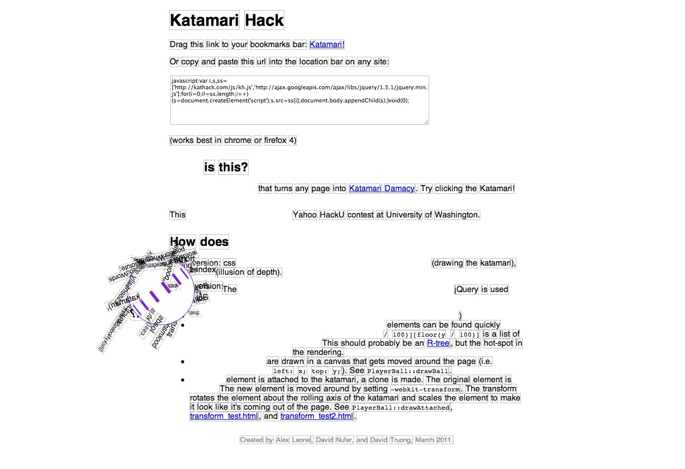 Things We’re Diggin’: Katamari Web Hack