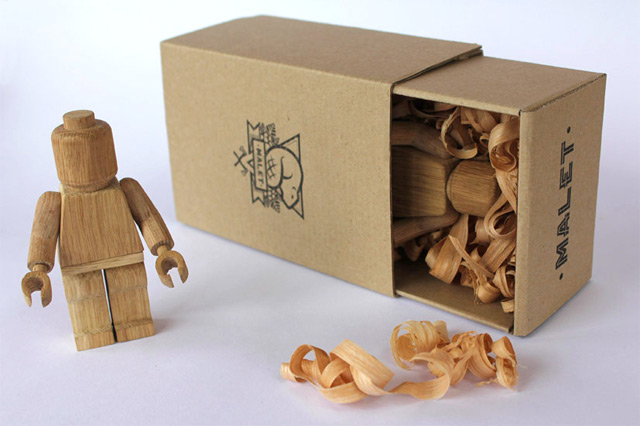 Wood-Carved Lego Guys by Malet Thibaut