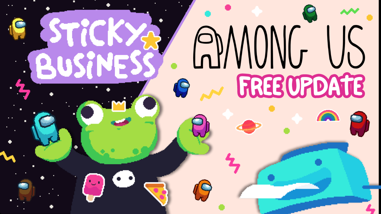 Among Us Takes Over Sticky Business: New Free Update Adds Crewmate-Themed Stickers